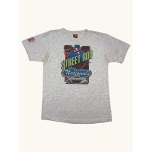 Vintage 1996 NSRA Street Rod Nationals T-Shirt Columbus Ohio Native Sun Grey L